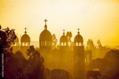 Ethiopian orthodox church at dawn