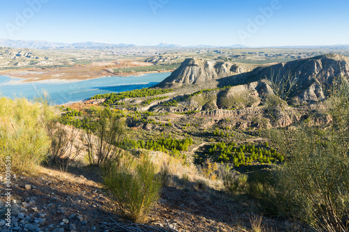 Landscape with reservoir near Baza