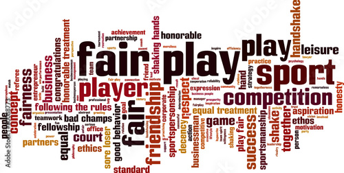 Fair play word cloud concept. Vector illustration