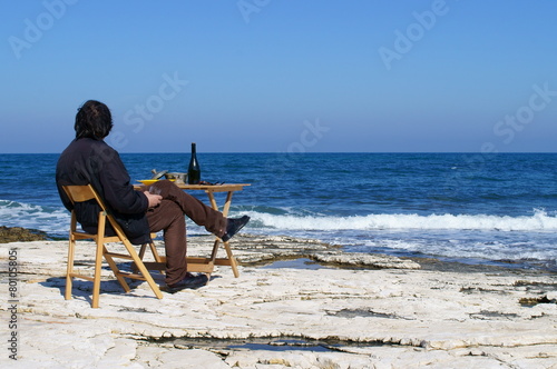 Picnic in riva al mare