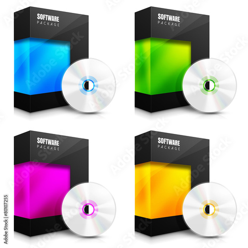 Pakiet kolorowych ikon z oprogramowaniem