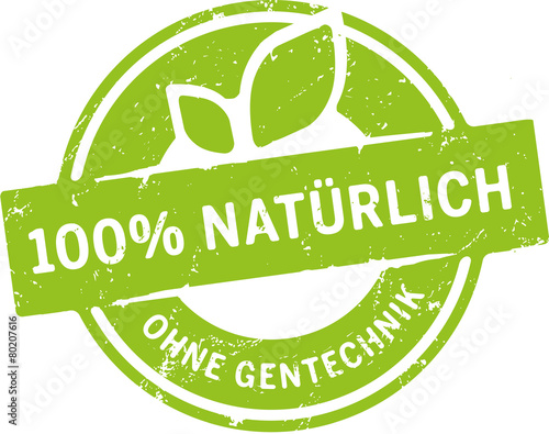 Button 100 Prozent natürlich