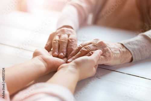 Grandmother with her granddaughter