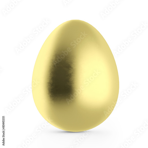 Realistic 3d silver egg isolated on a white background
