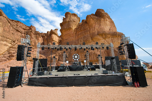 Stage in desert