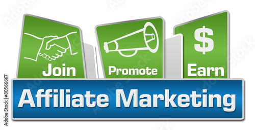 Affiliate Marketing Blue Green Rounded Squares