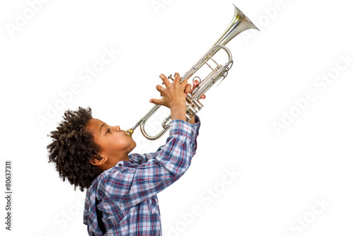 Trumpeter playing the blues.