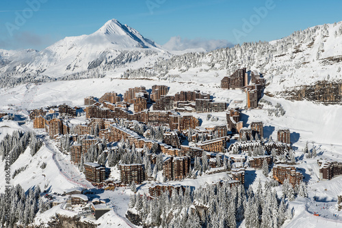 Avoriaz in Winter, seen from les Hauts-Forts