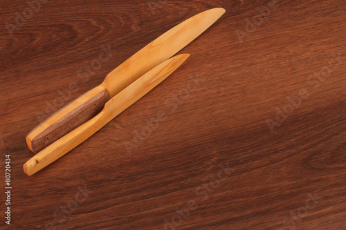 The Wooden Table Knife on the wood