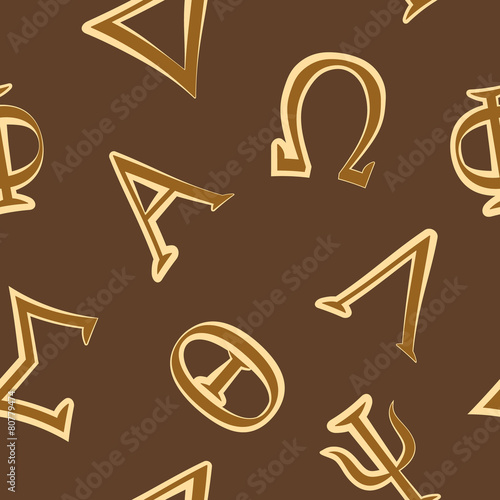 seamless background with letters of the Greek alphabet