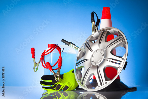 group of car accessories