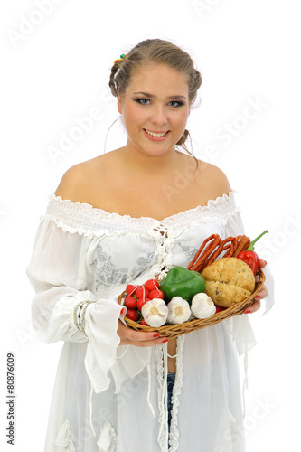 kobieta i warzywa