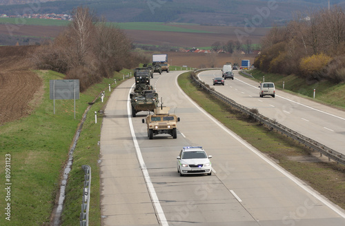 Dragoon Ride - US army convoy drives through Czech Republic