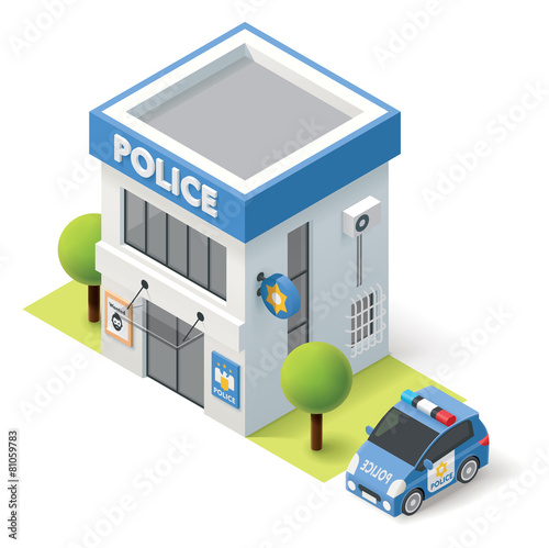 Vector isometric police department