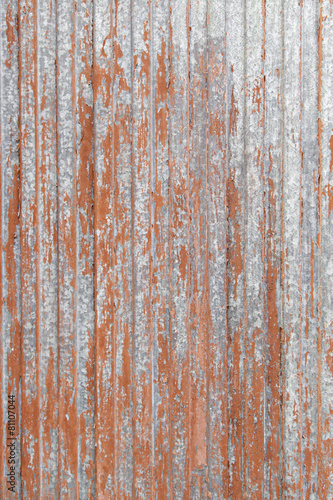 Rusty red metal door