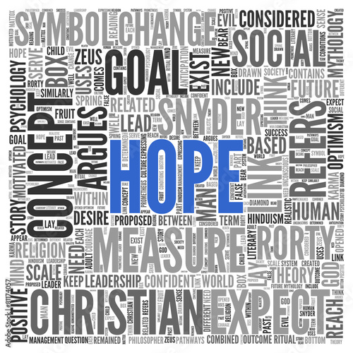 HOPE Concept Word Tag Cloud Design