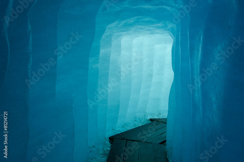 Corridor inside the Rhone Glacier, Switzerland