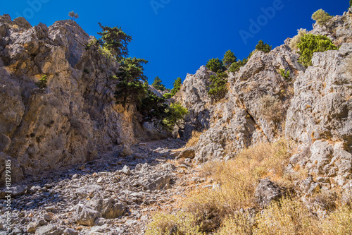 Imbros-Schlucht auf Kreta mit seinen steinigen Wegen