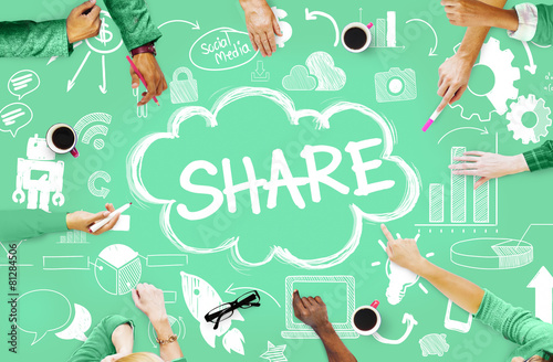 Share Sharing Connection Online Communication Networking Concept