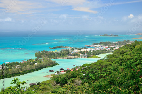 Areal view to the Eden Island, Seychelles