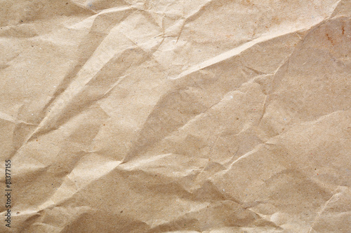 Crumpled kraft the paper