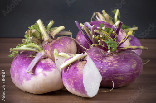 raw fresh red turnips