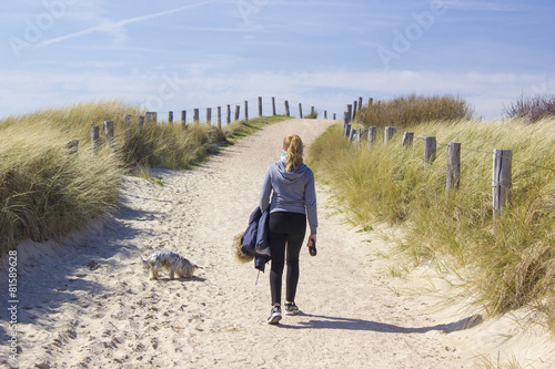 Walking with the dog in the dunes, Zoutelande, Netherlands