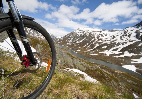 Mountain bike rider view