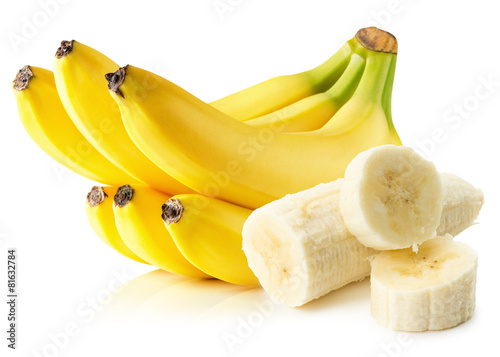 bananas isolated on the white background