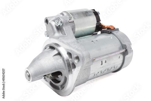 starter motor car on a white background