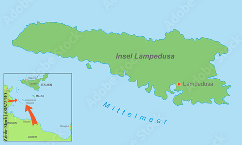 Lampedusa in grün