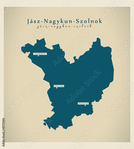 Modern Map - Jasz Nagykun Szolnok HU