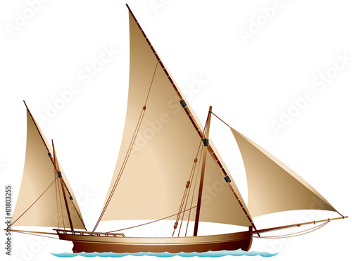 Sailing boat felucca