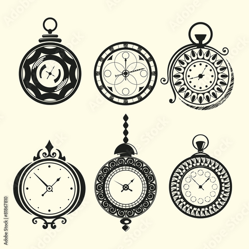 Set of vintage clocks