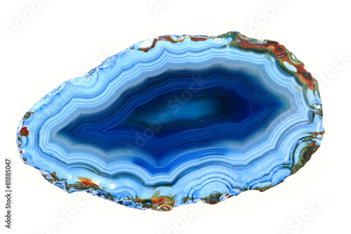blue agate isolated