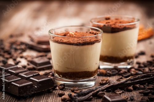 Delicious tiramisu dessert