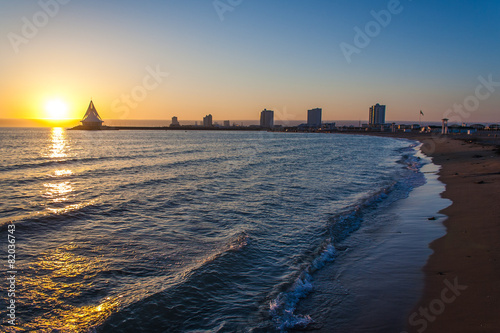 Turkmenistan - Sunset in a resort