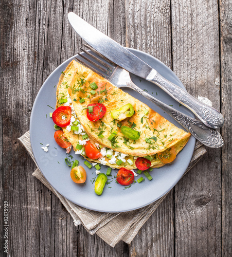 Omelette with vegetables