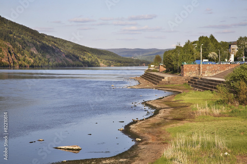 Yenisei river in Divnogorsk. Krasnoyarsk krai. Russia