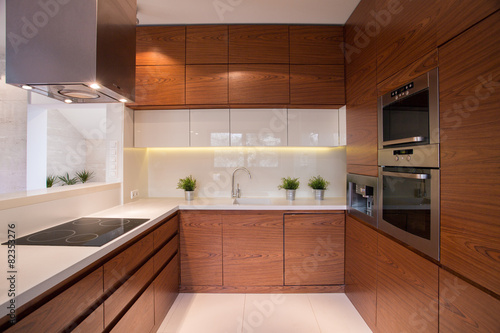 Wooden kitchen cabinet