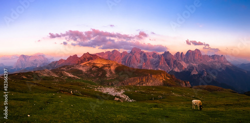 Panoramic view of the Italian Alps