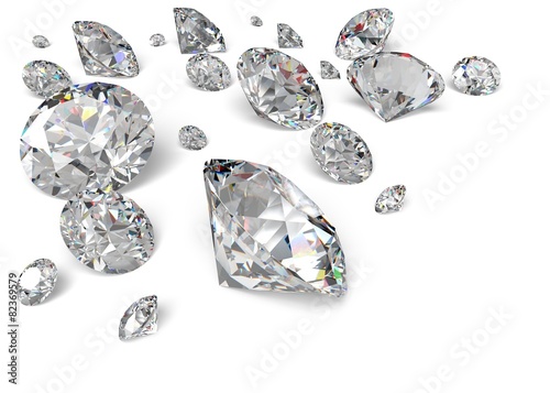 Diamond. 3D. Diamonds