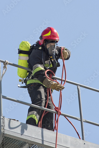 strażak na wieży