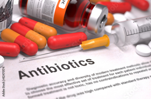 Antibiotics - Medical Concept. Composition of Medicamen.