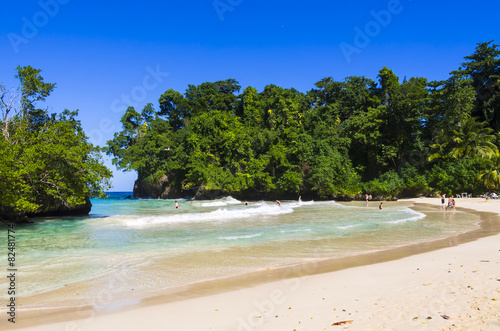 Der versteckte Strand von Frenchmans Cove, Jamaika