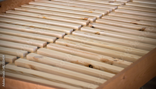 Wooden slats bed