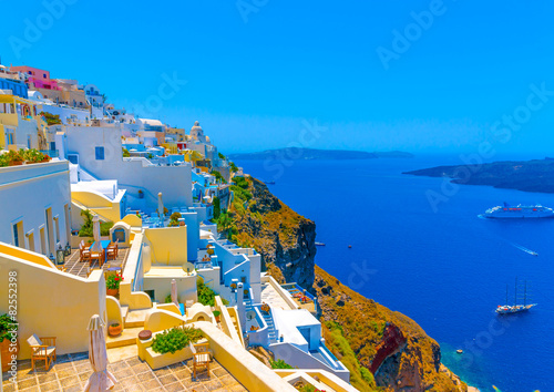 in Fira the capital of Santorini island in Greece