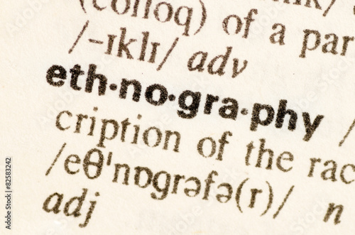 Dictionary definition of word ethnography