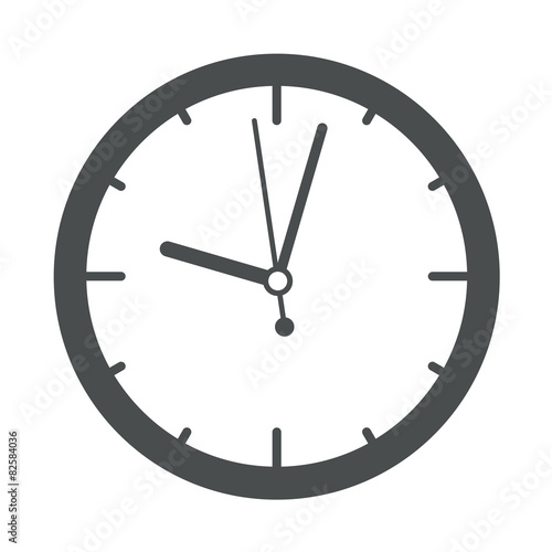 Icono redondo reloj gris