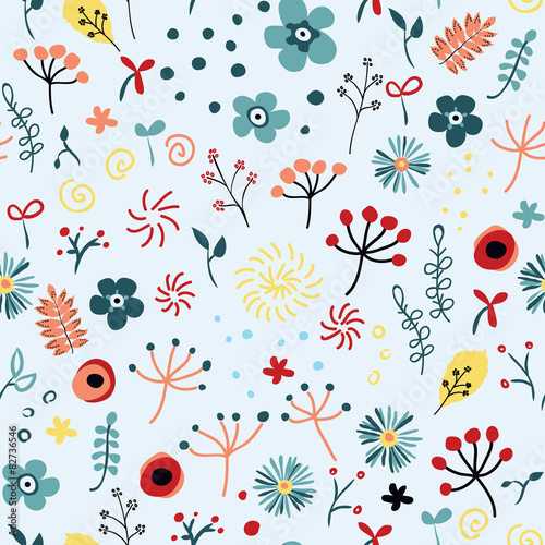 Cute seamless floral pattern Vector illustration eps10